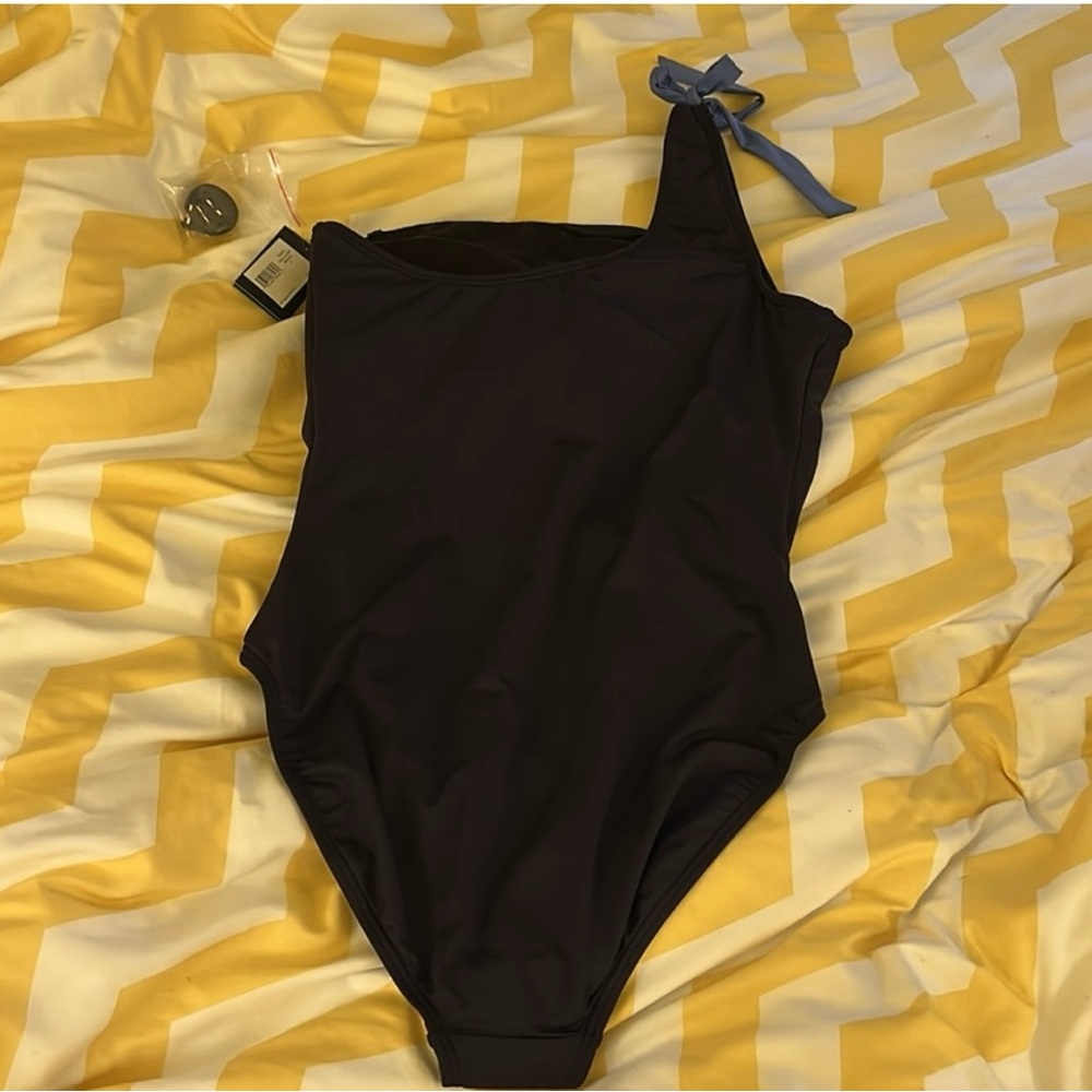 Kate Spade One-Shoulder Navy Blue Swimsuit - Picture 4 of 8